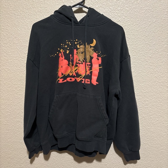 PLAYBOY Black Hoodie with Vibrant Red and Gold Design - Picture 1 of 5